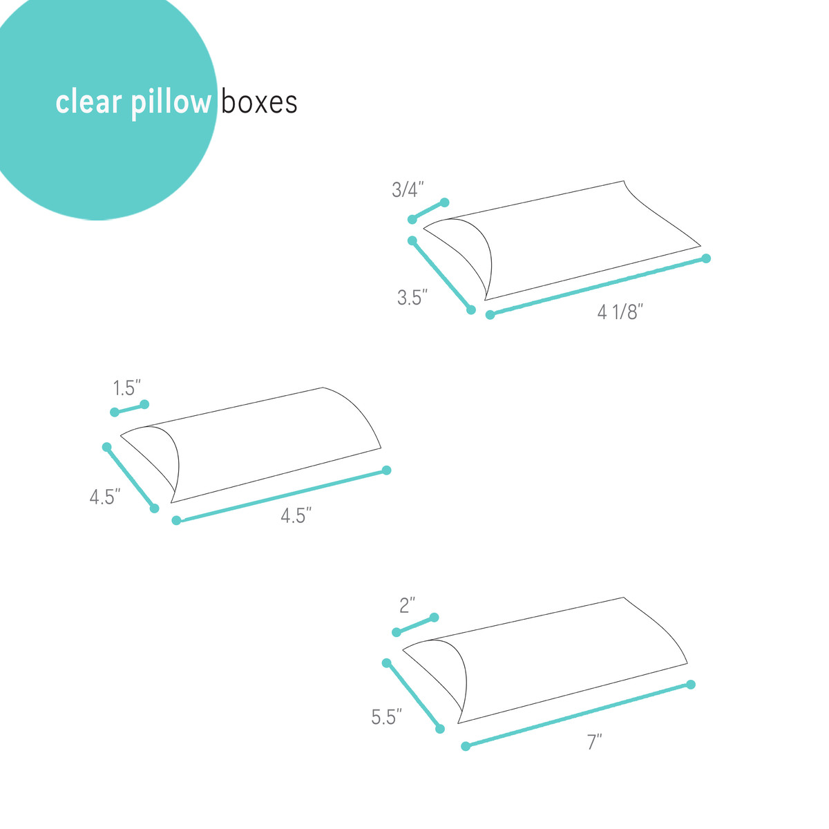 Image of Clear Pillow Boxes