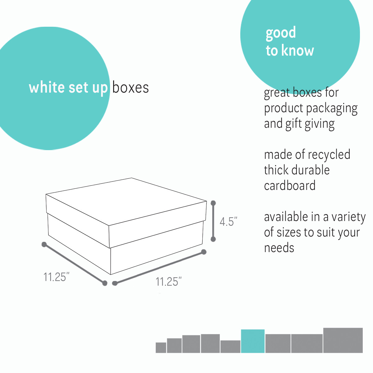 11.25 x 11.25 x 4.5in.