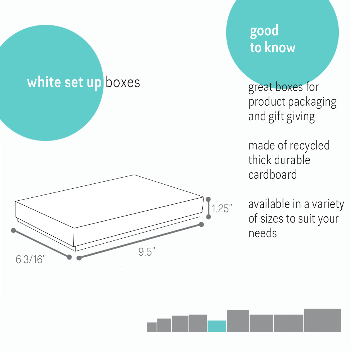 9.5 x 6-3/16 x 1.25in.