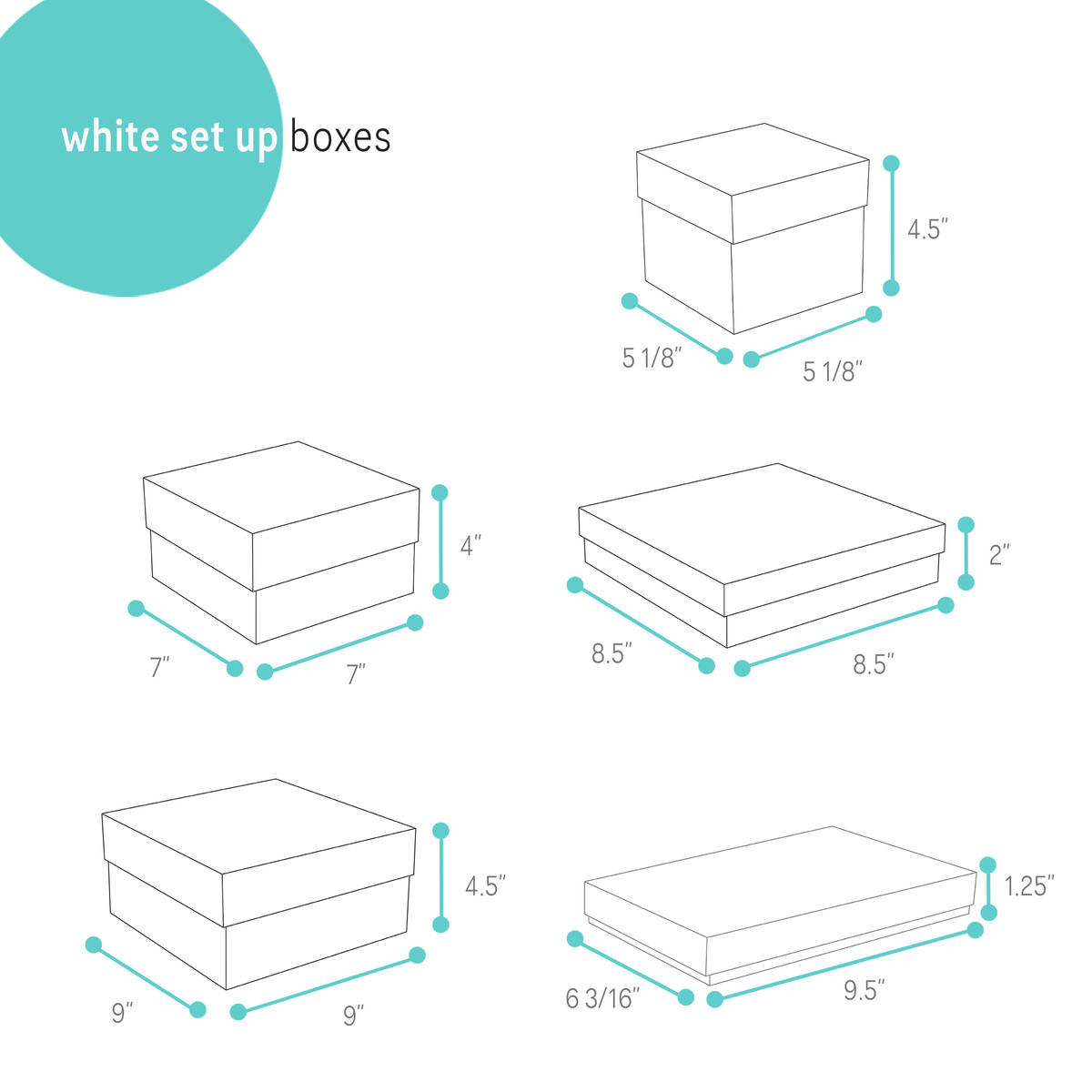 Image of White Set Up Boxes