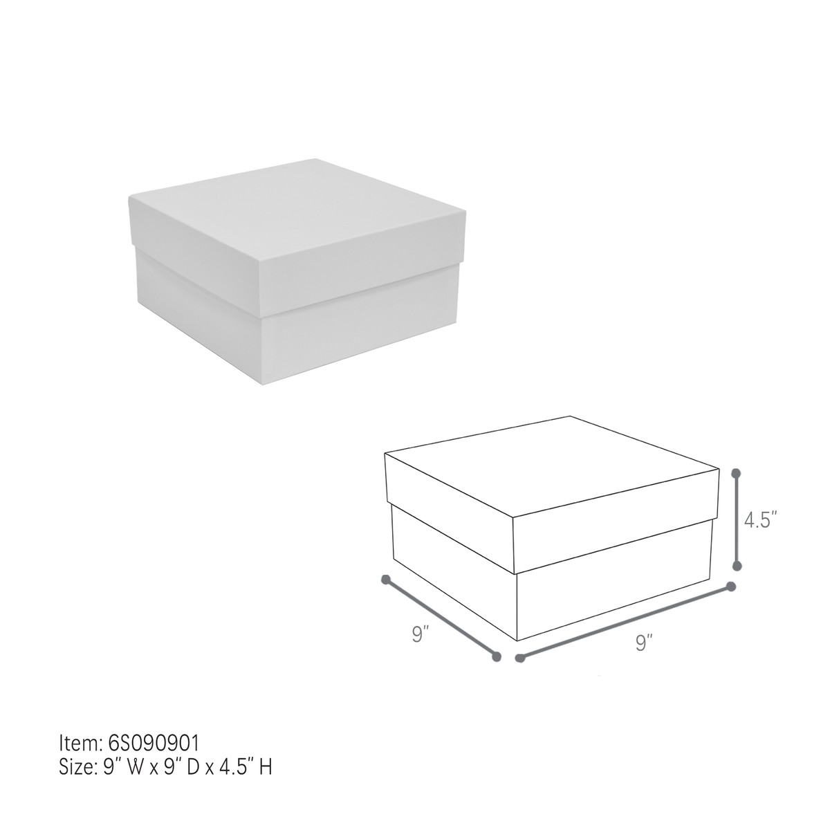 9 x 9 x 4.5in.