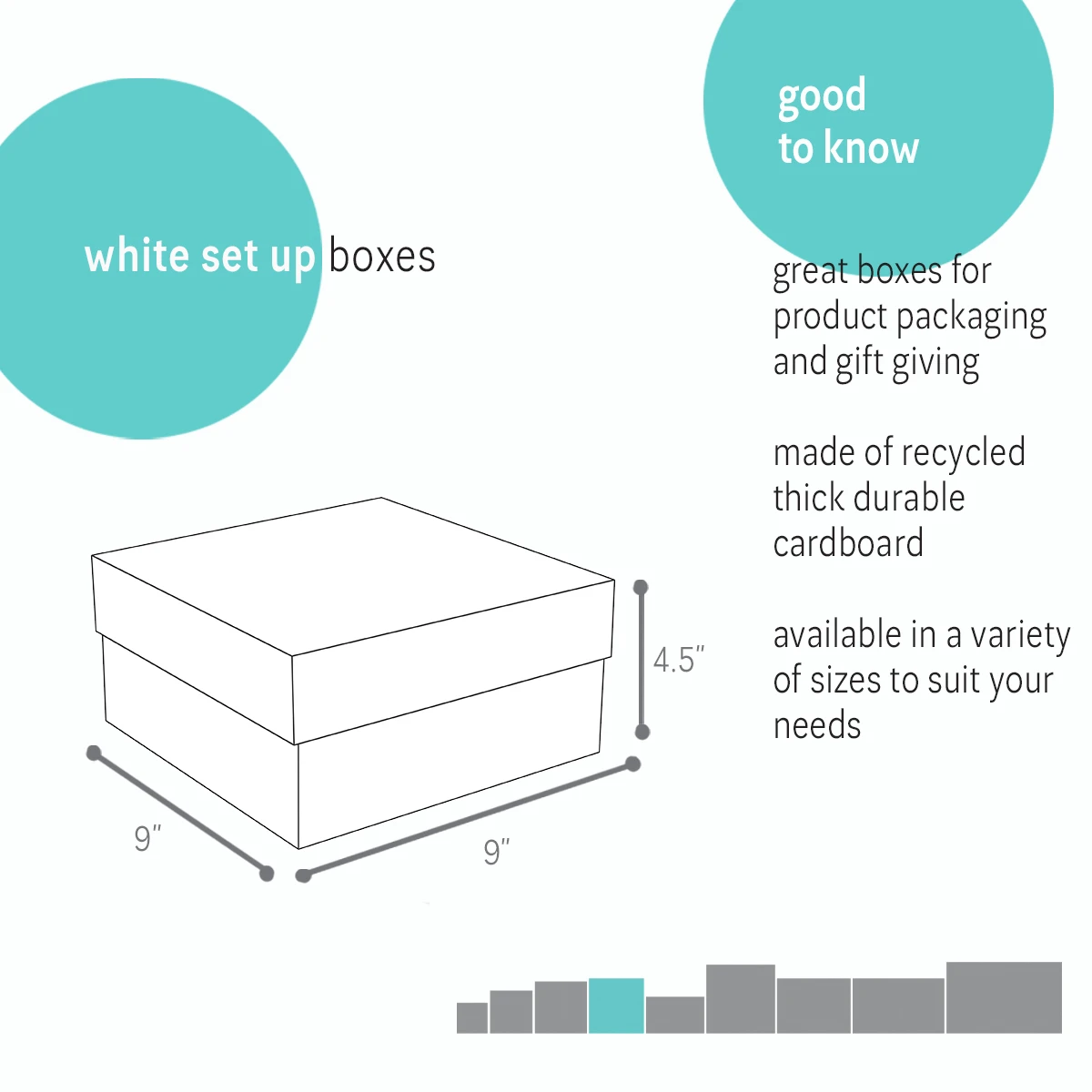 9 x 9 x 4.5in.