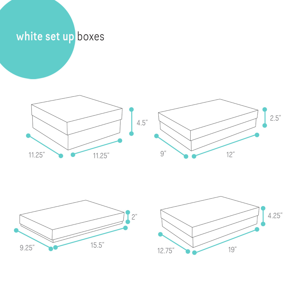Image of White Set Up Boxes