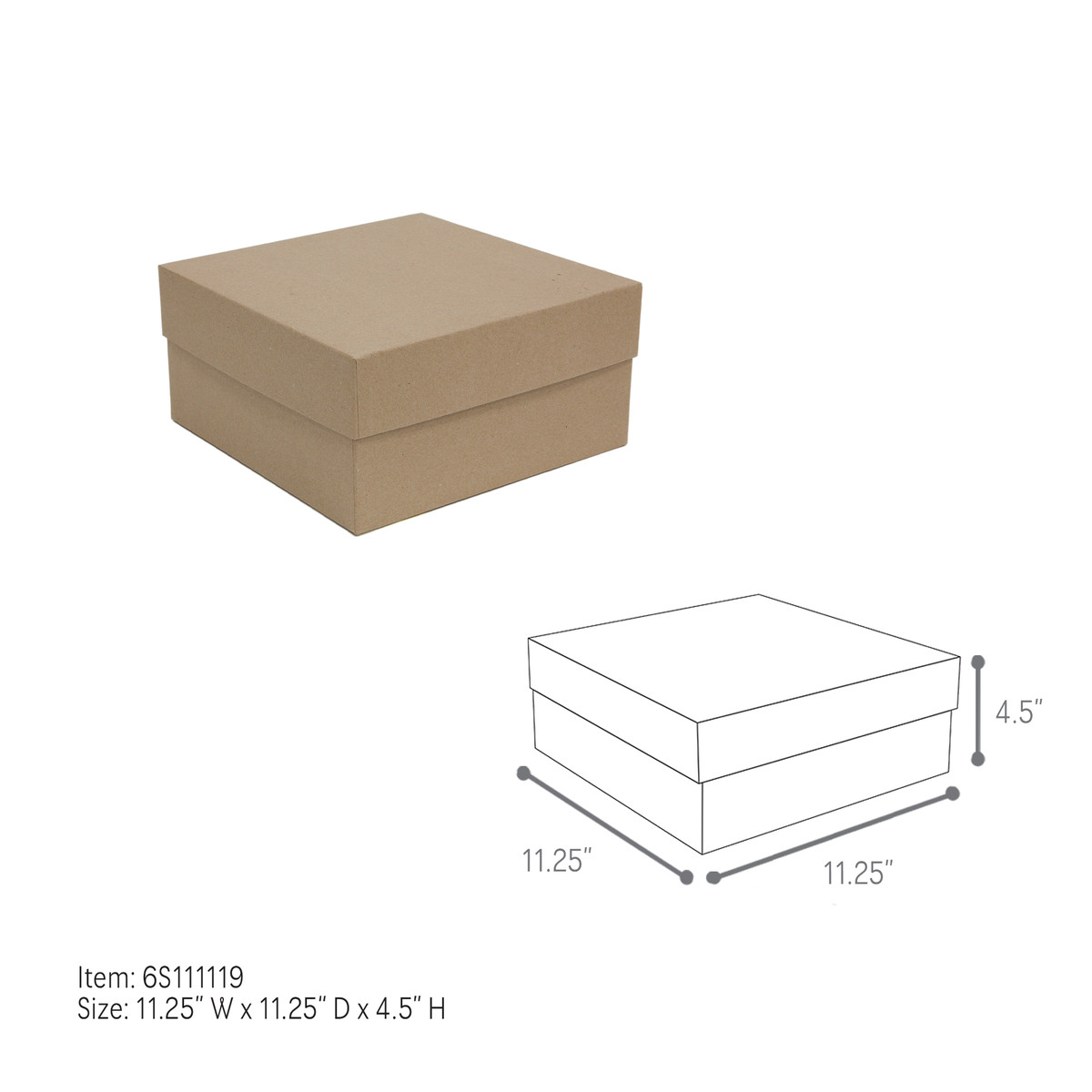 11 x 11 x 4in.