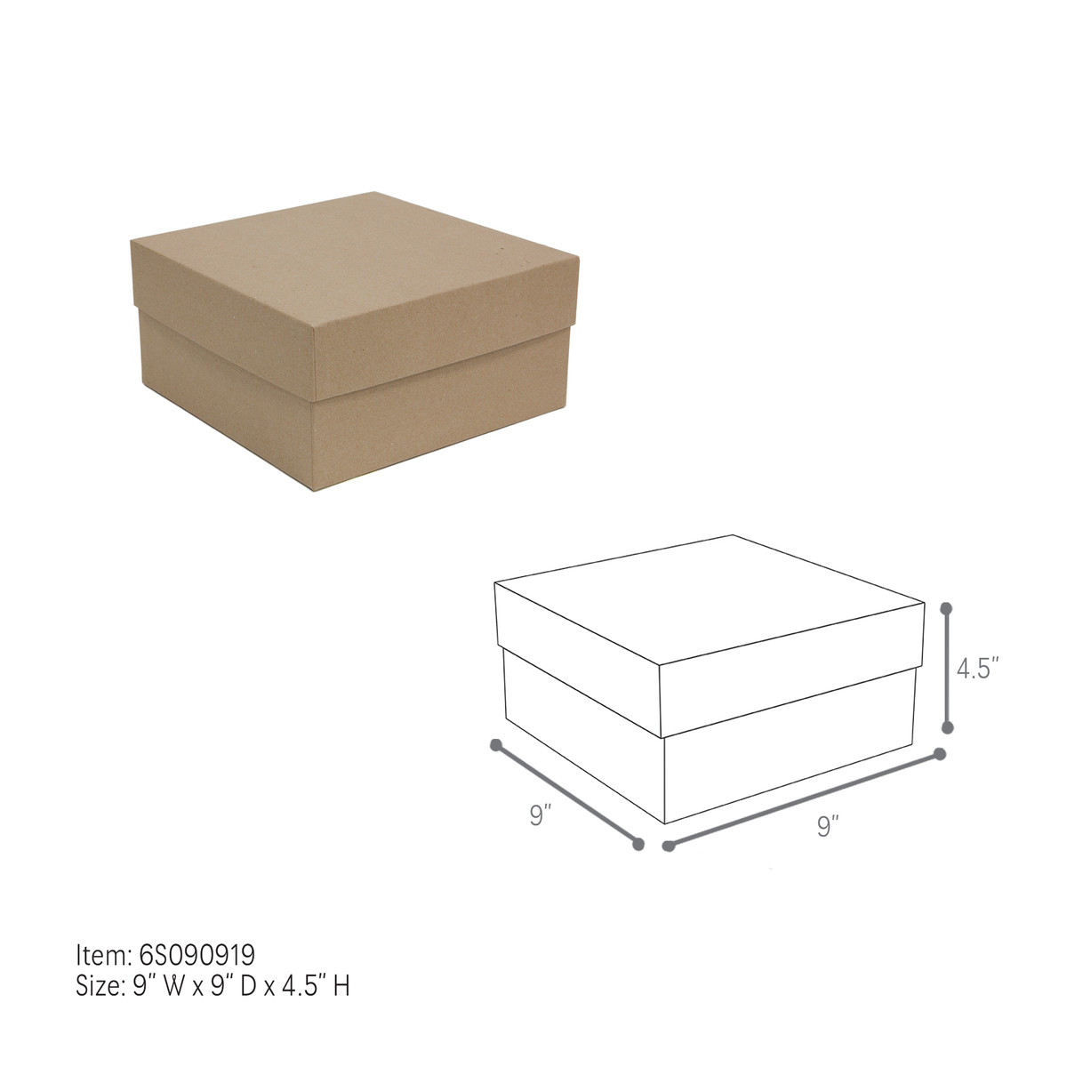 9 x 9 x 4.5in.