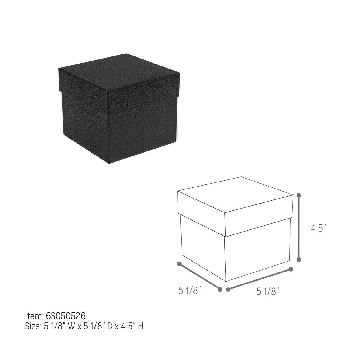 5-1/8 x 5-1/8 x 4.5in.