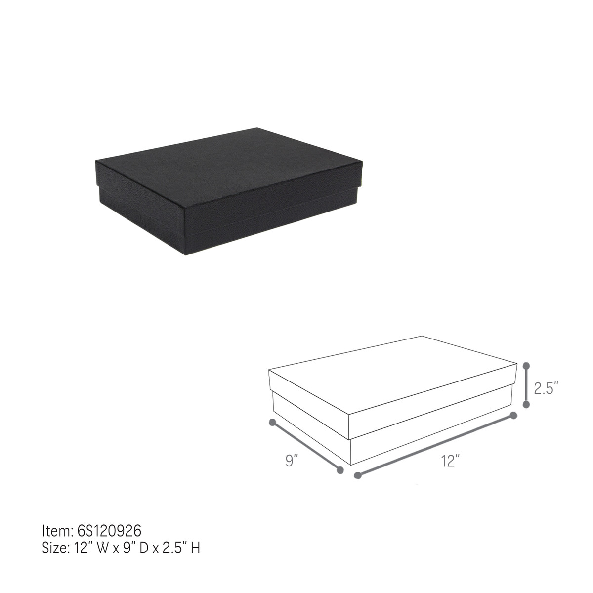 12 x 9 x 2.5in.