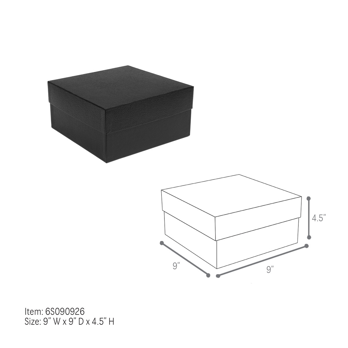 9 x 9 x 4.5in.