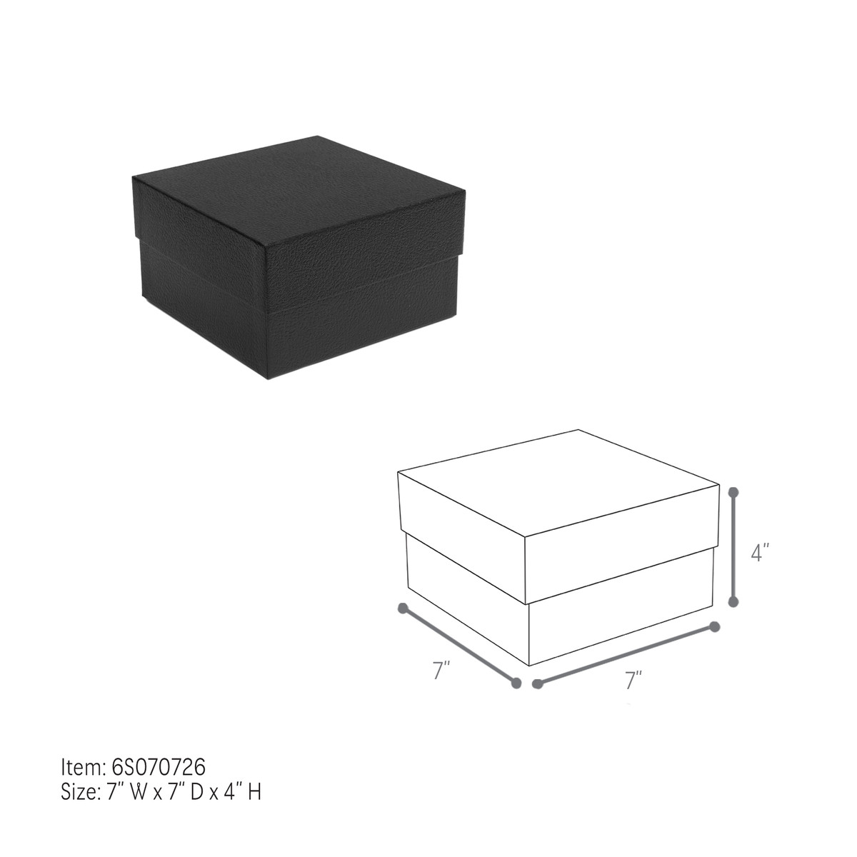 7 x 7 x 4in.