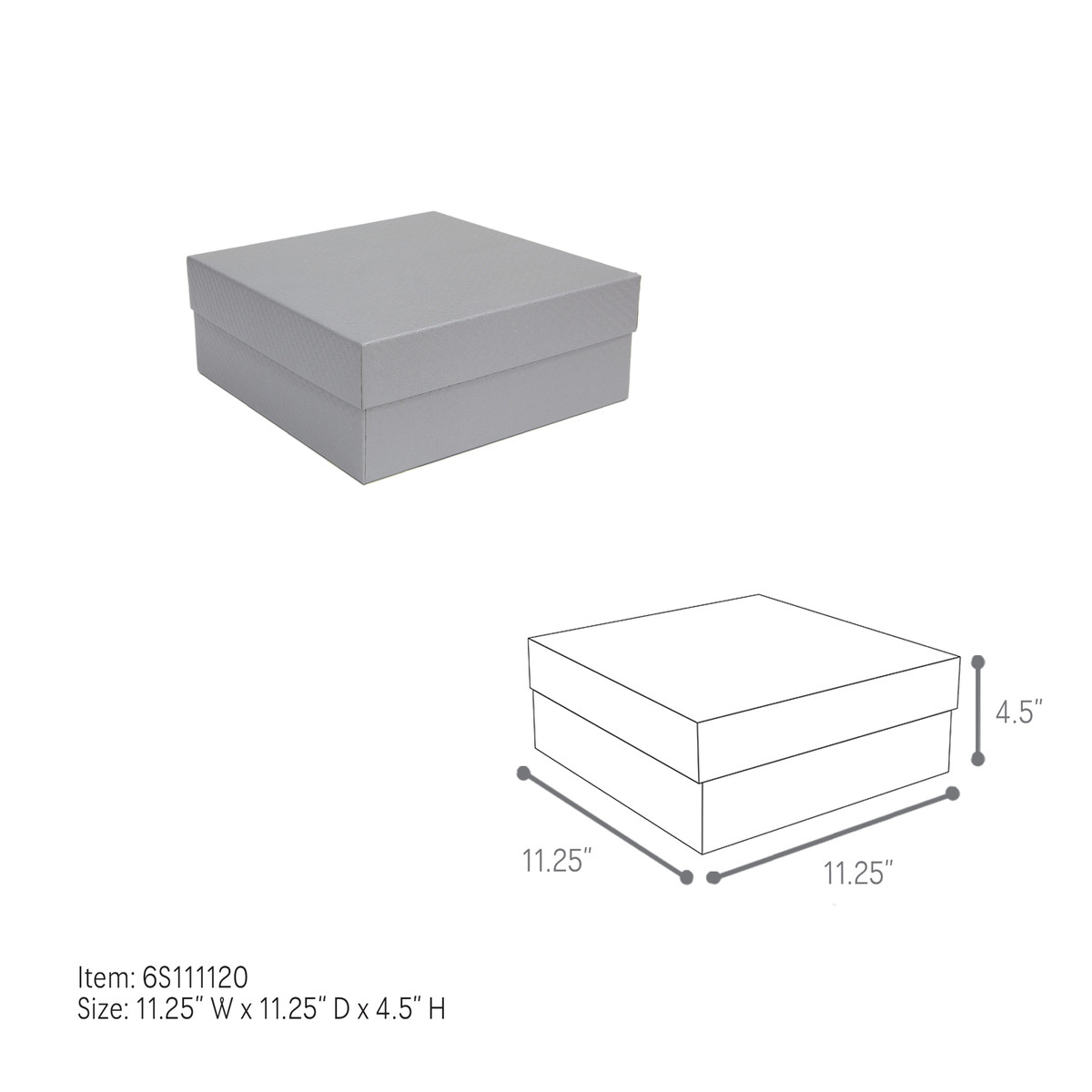 11 x 11 x 4in.