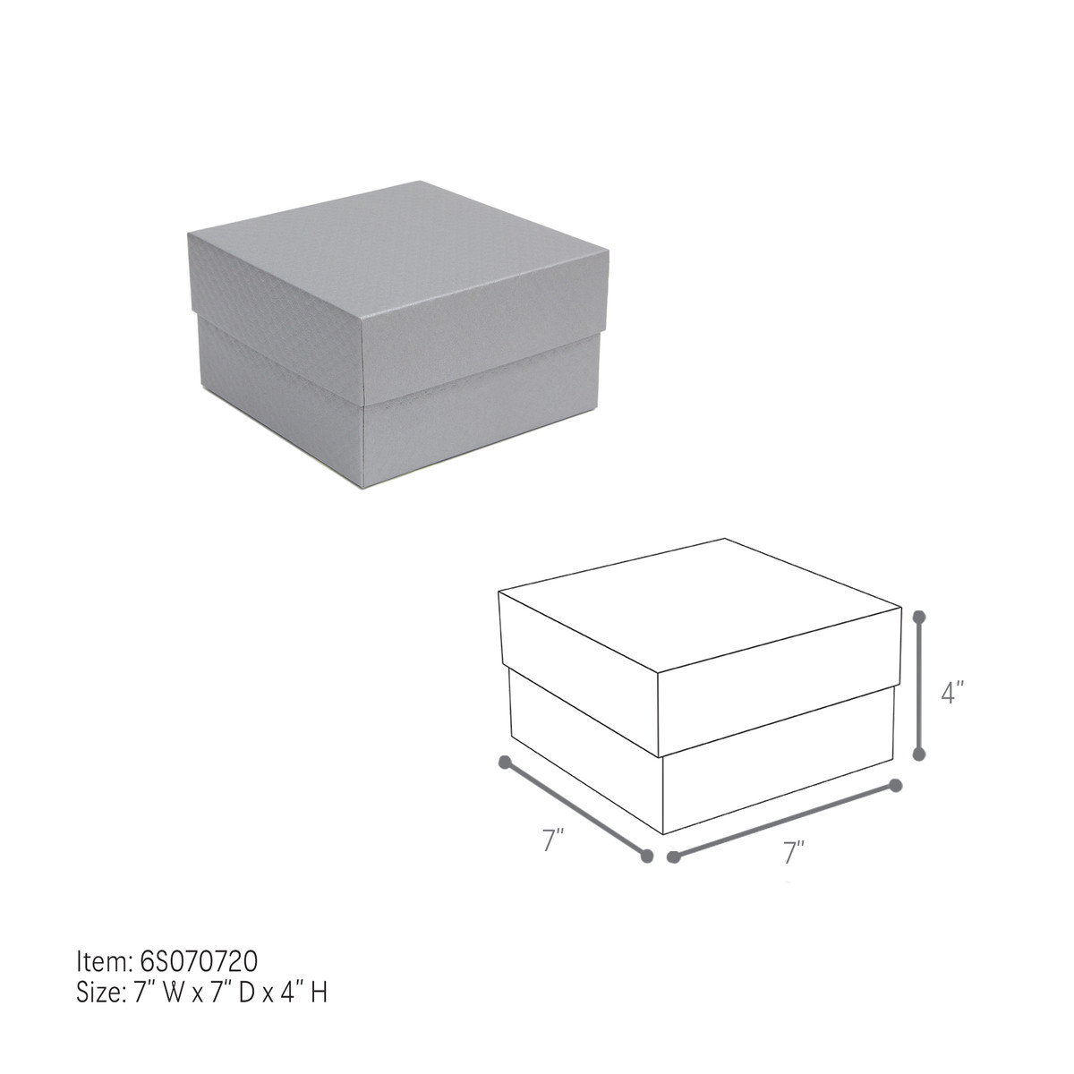 7 x 7 x 4in.