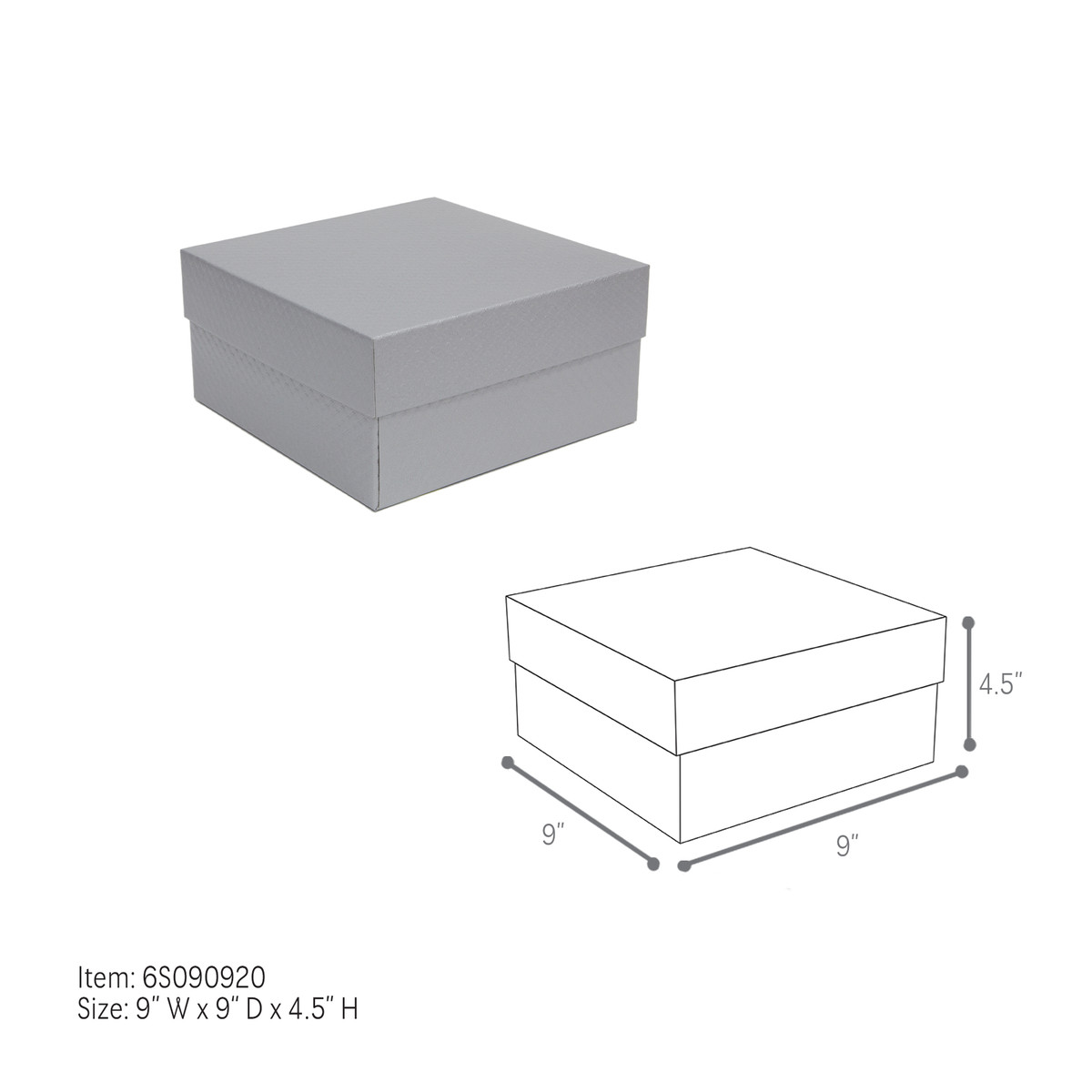 9 x 9 x 4.5in.