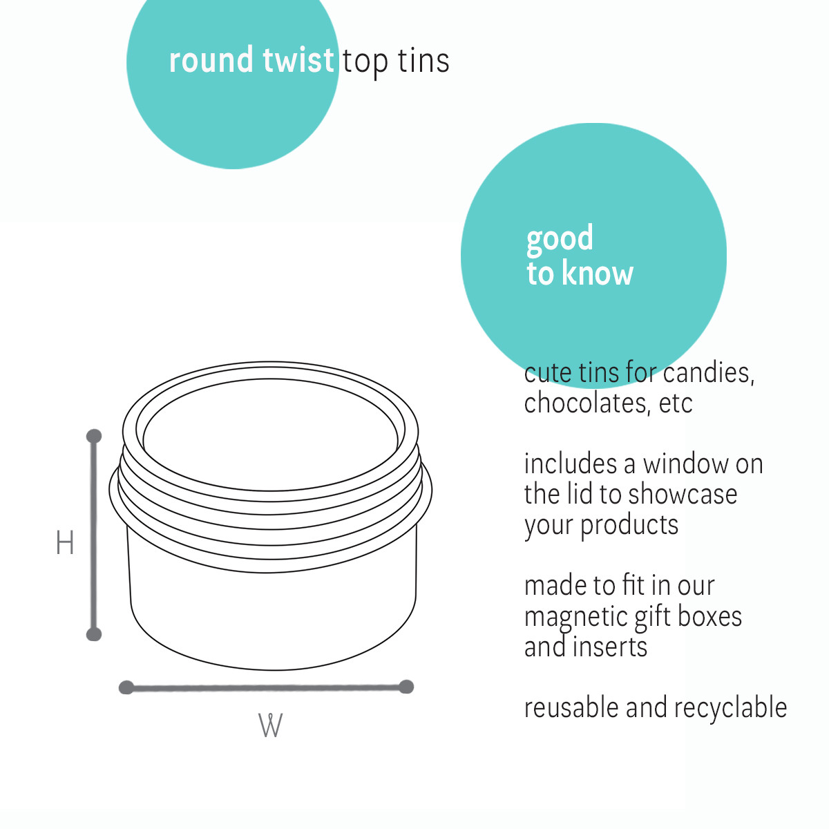 Image of Round Twist Top Tins