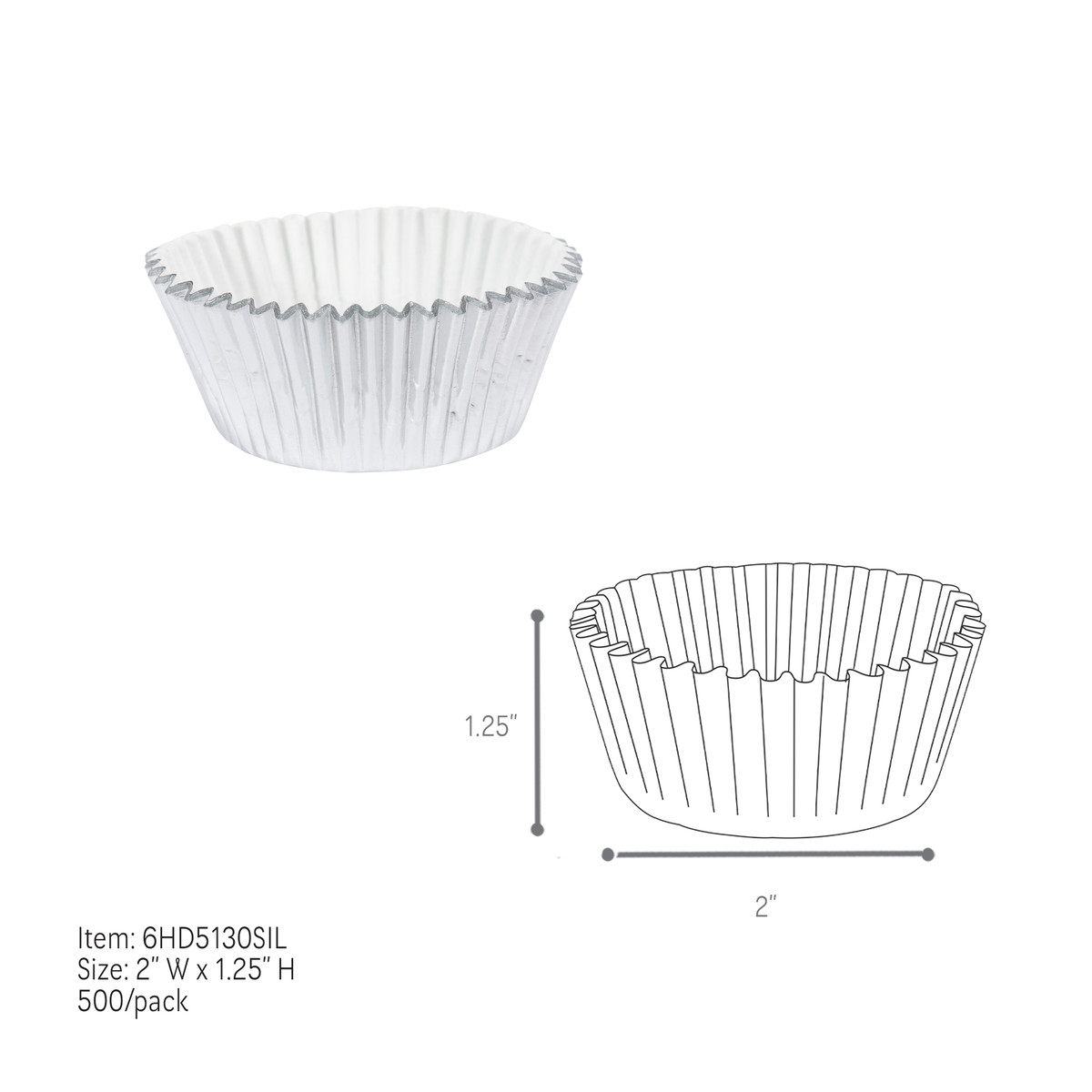 Silver - 2 x 1.25in.