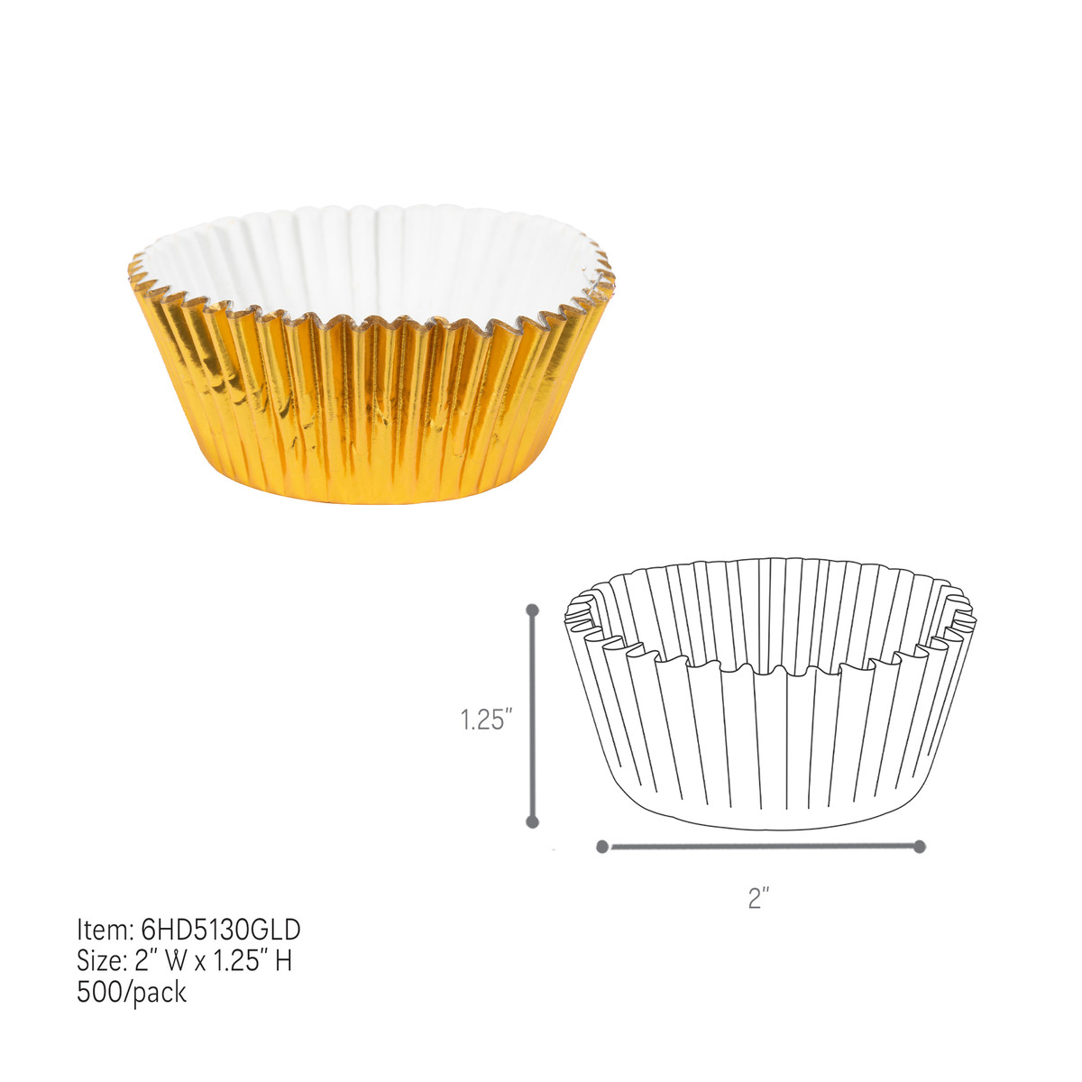 Gold - 1.25 x 7/8in.