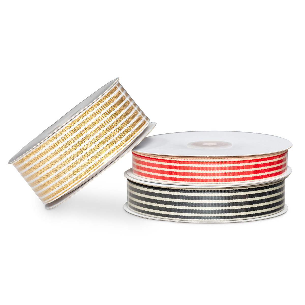 Image of Striped Seersucker Grosgrain Ribbon