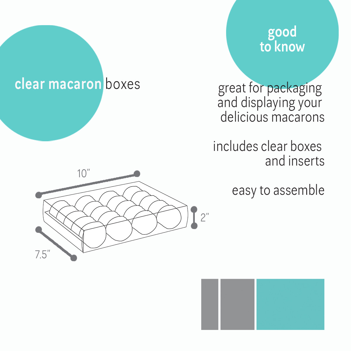 20 Macarons - 10 x 7.5 x 2in.