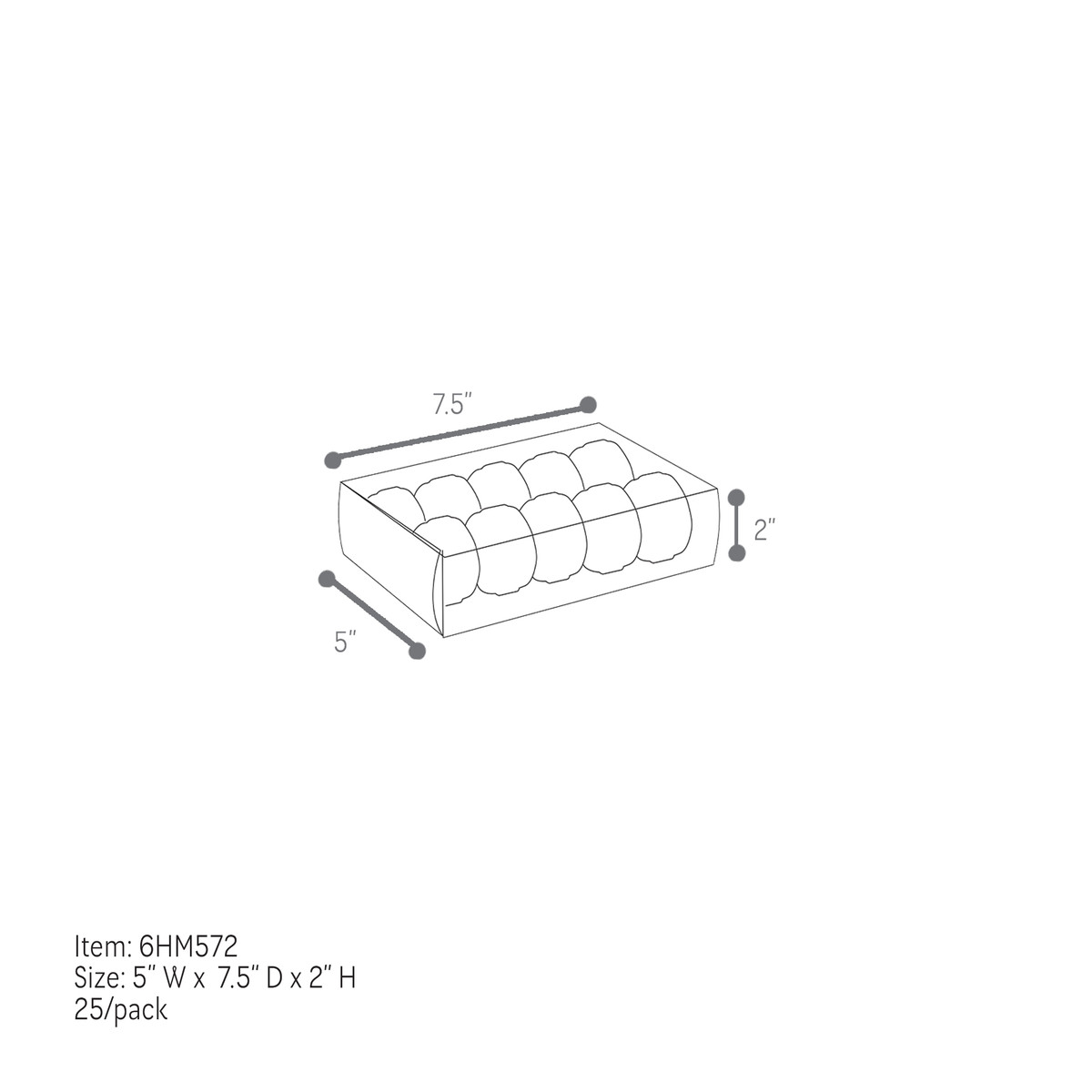 10 Macarons - 5 x 7.5 x 2in.