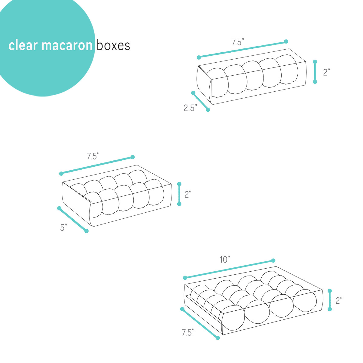 Image of Clear Macaron Boxes