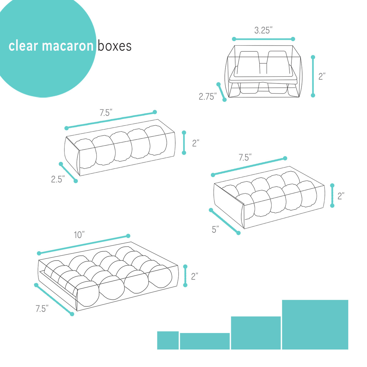 Image of Clear Macaron Boxes