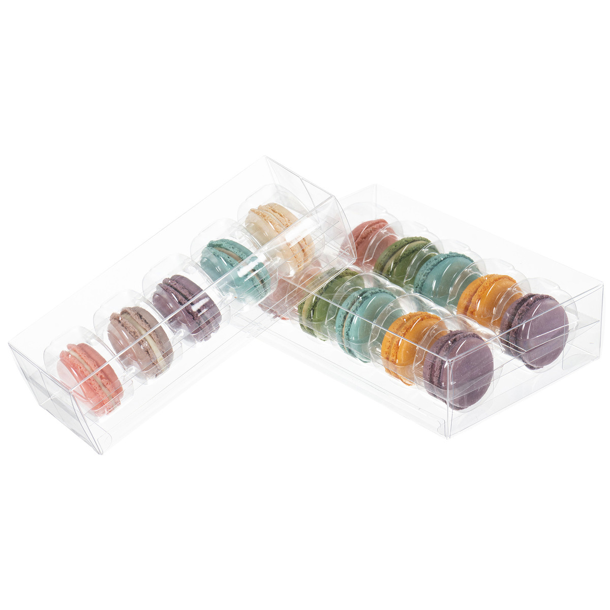 Image des boîtes à macarons transparentes