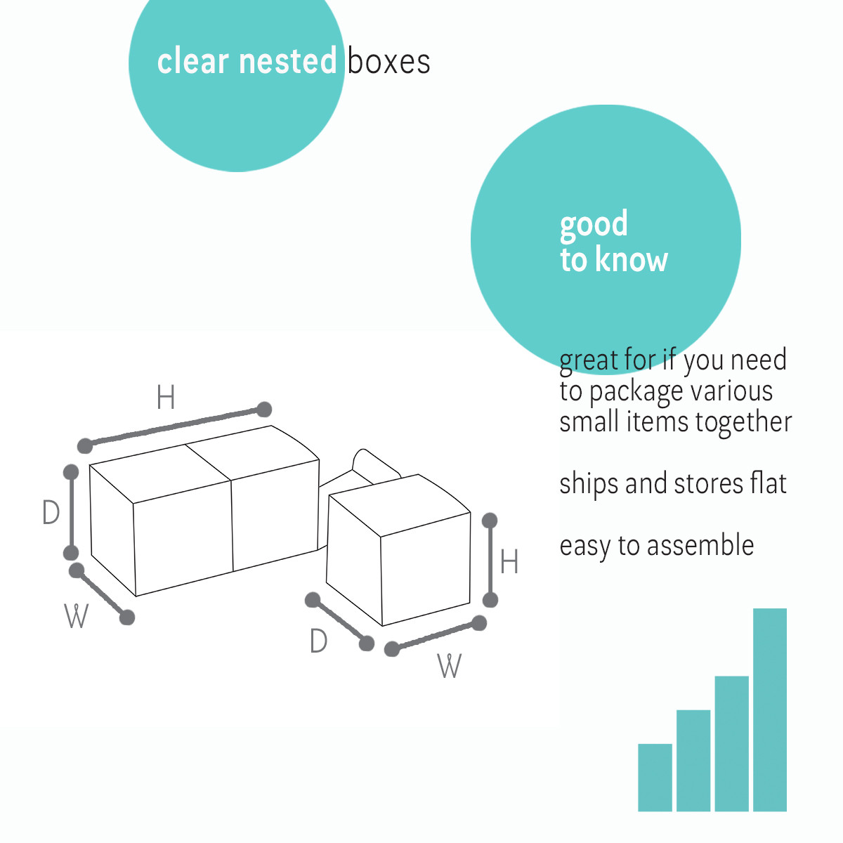 Image of Clear Nested Boxes