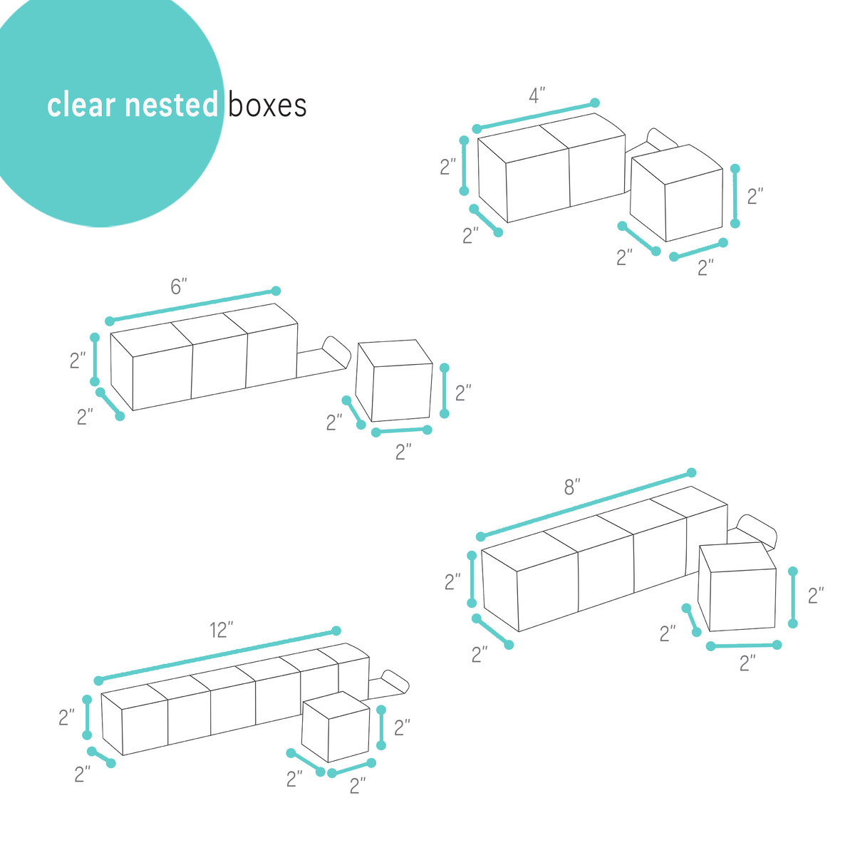 Image of Clear Nested Boxes