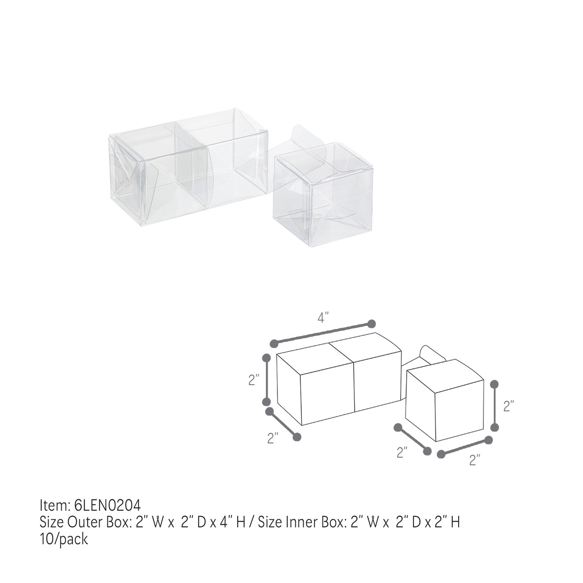 2 Boxes - 2 x 2 x 4in.