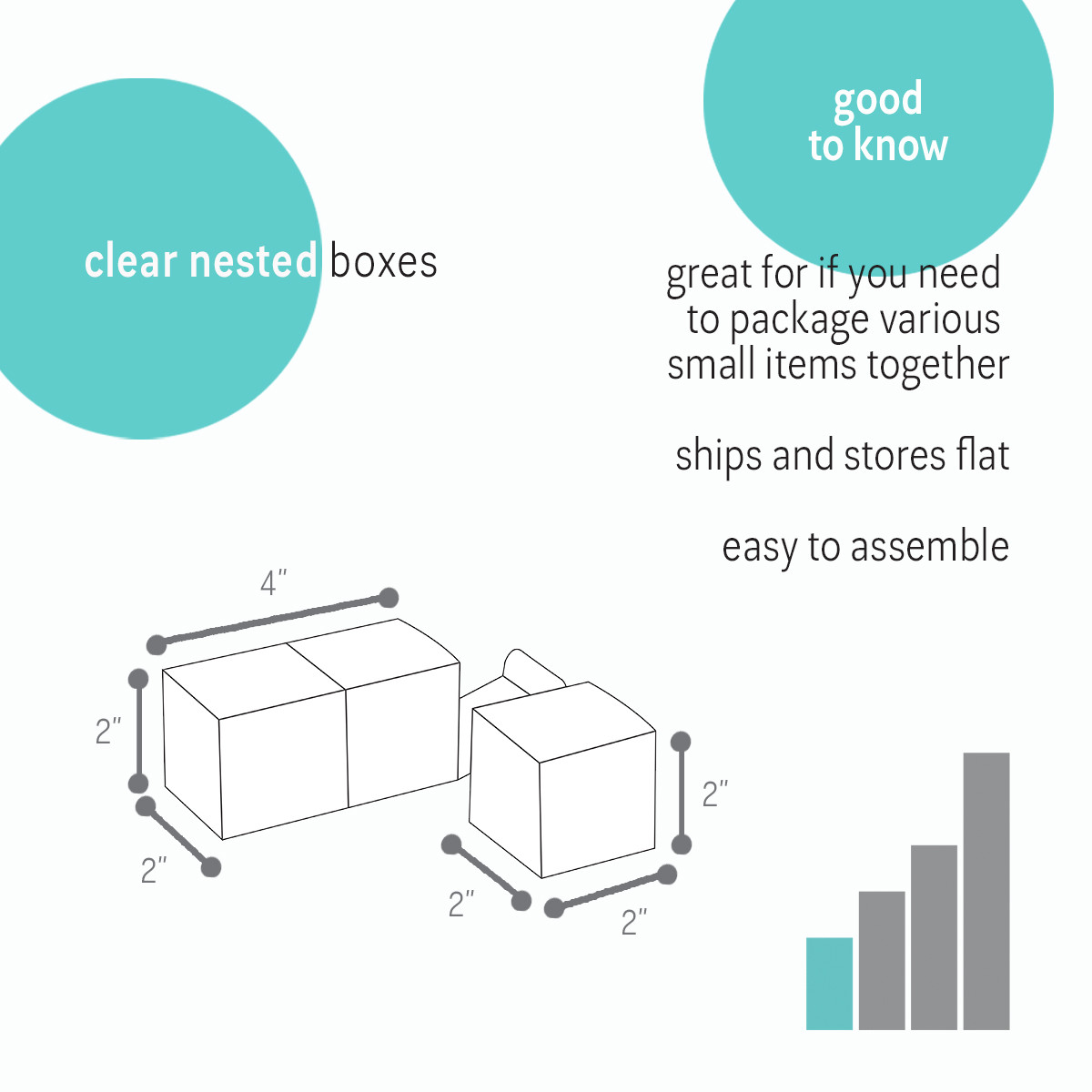 2 Boxes - 2 x 2 x 4in.