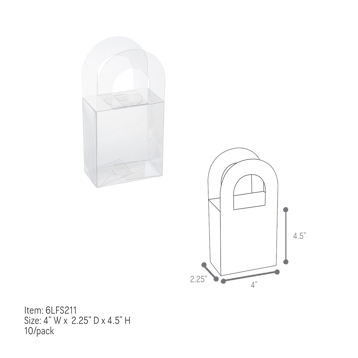 4 x 2.25 x 4.5in. 4 x 2.25 x 4.5in.