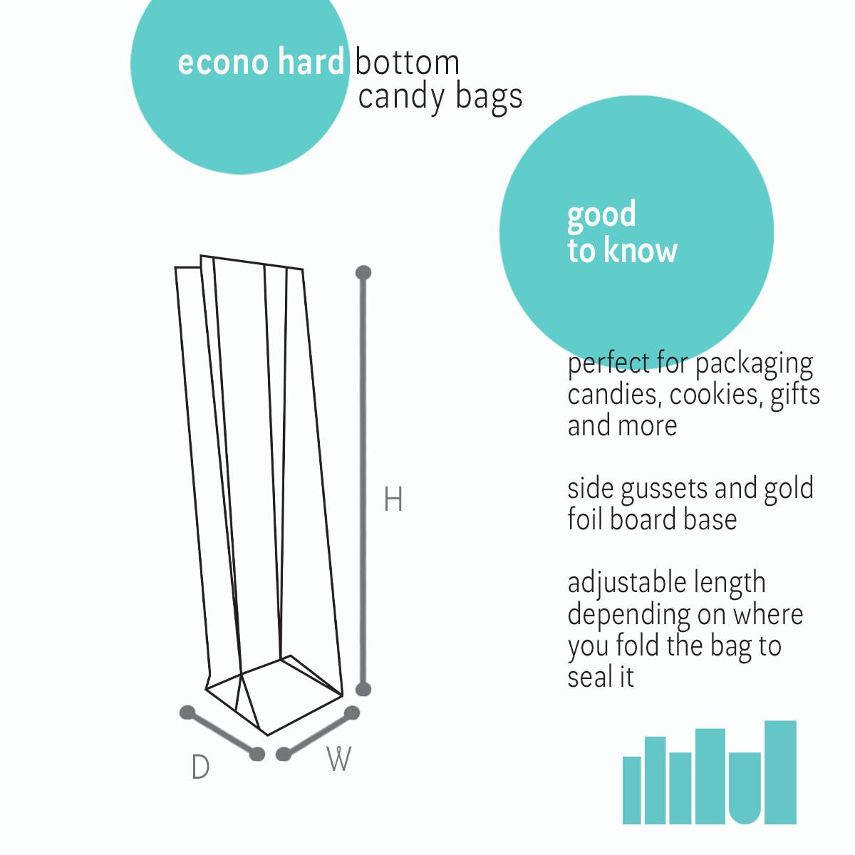 Image of Econo Hard Bottom Candy Bags Image of Econo Hard Bottom Candy Bags
