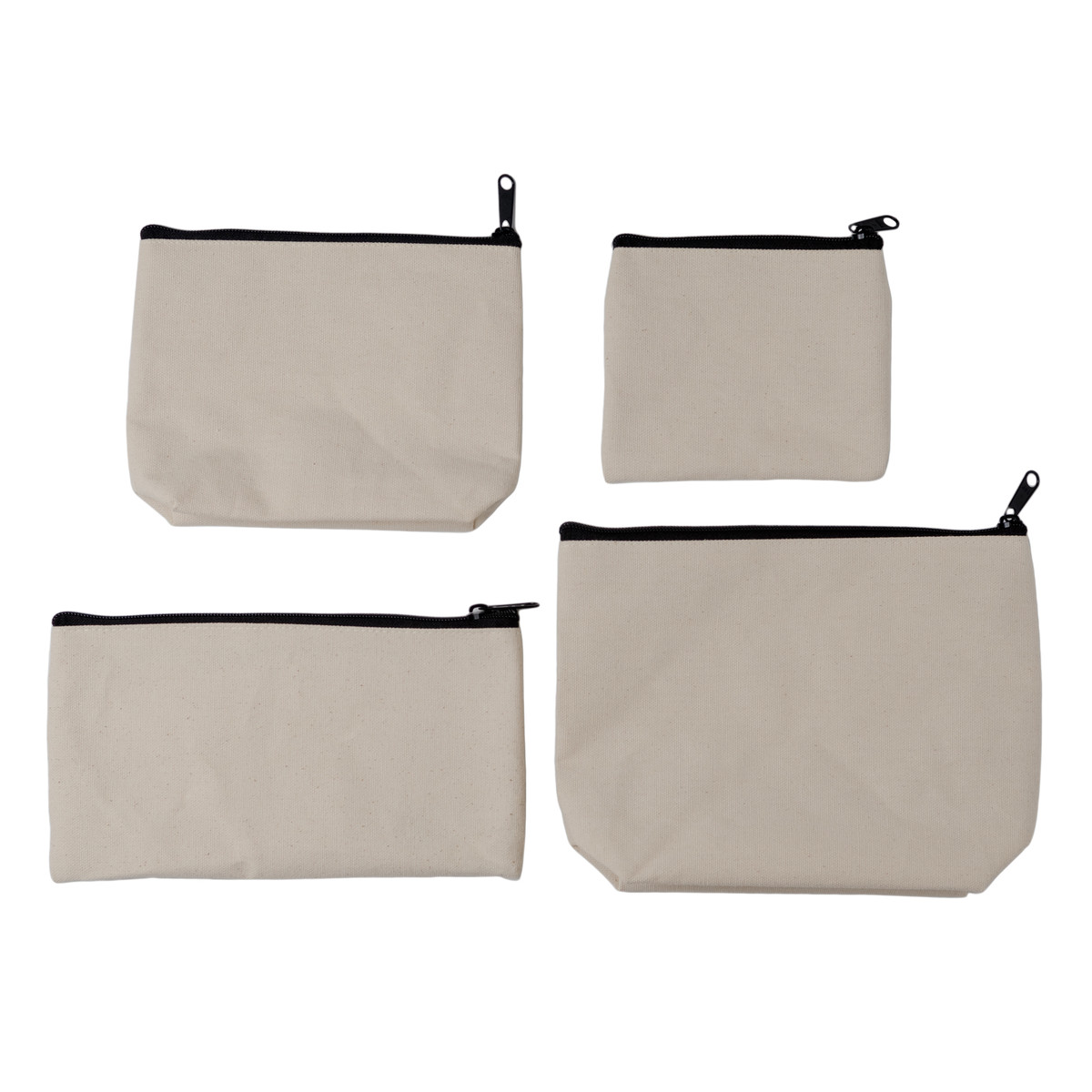 Image des pochettes en toile à fermeture éclair