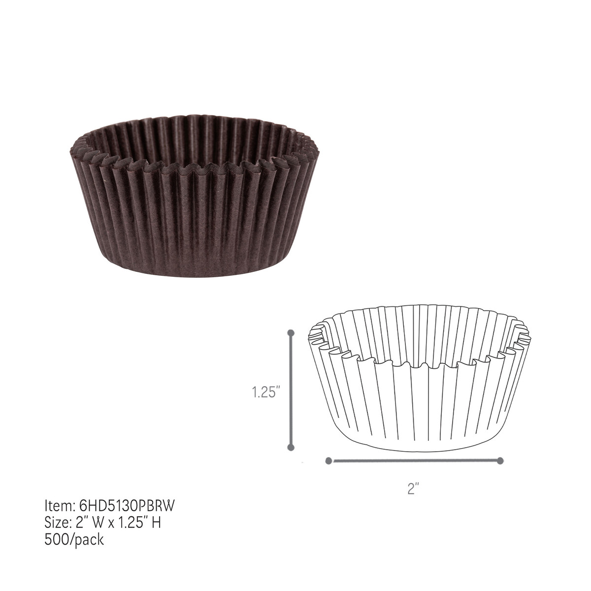 Brown - 2 x 1.25in.