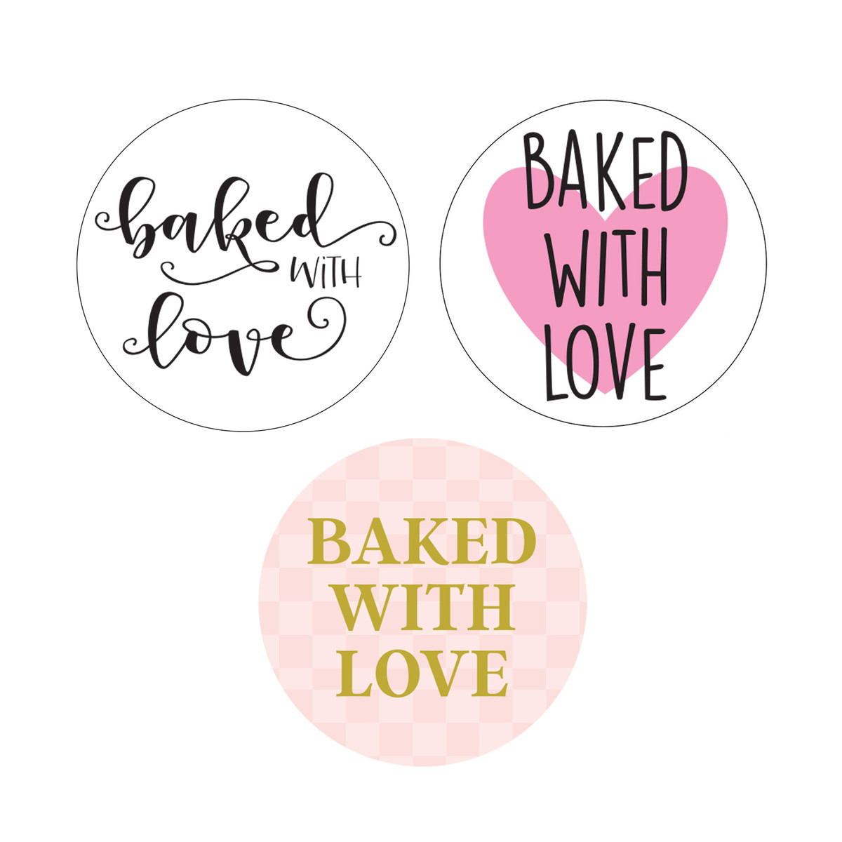 Image of Baked with Love Stickers