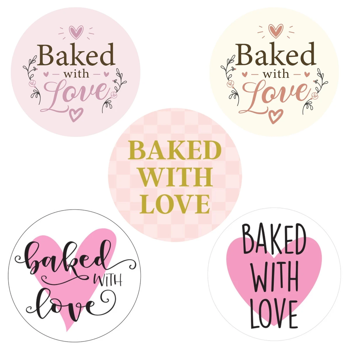 Image of Baked with Love Stickers