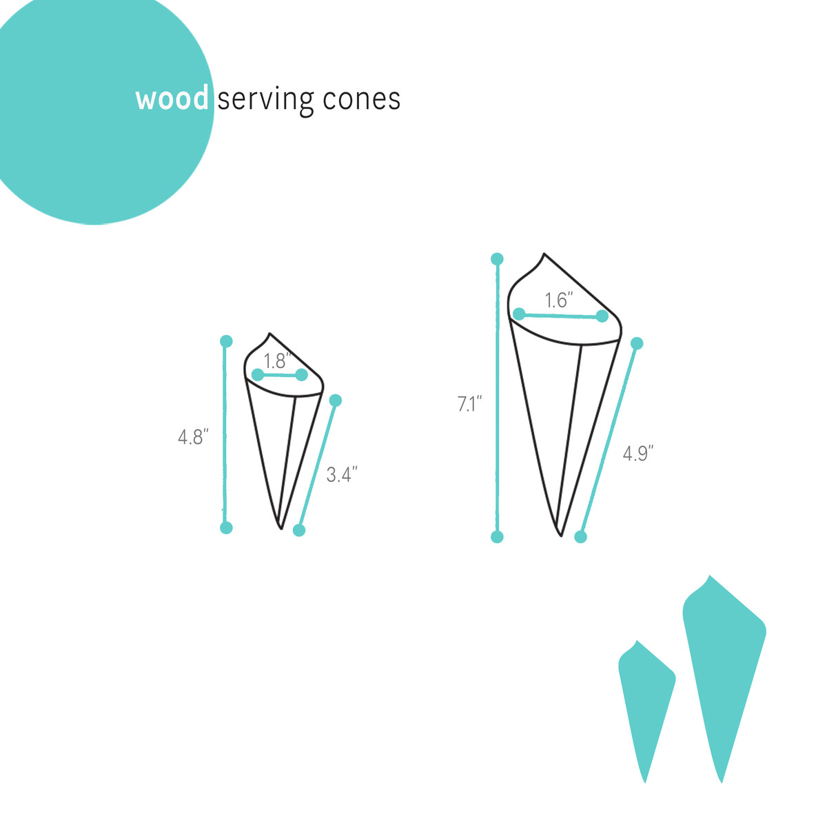 Image of Wood Serving Cones