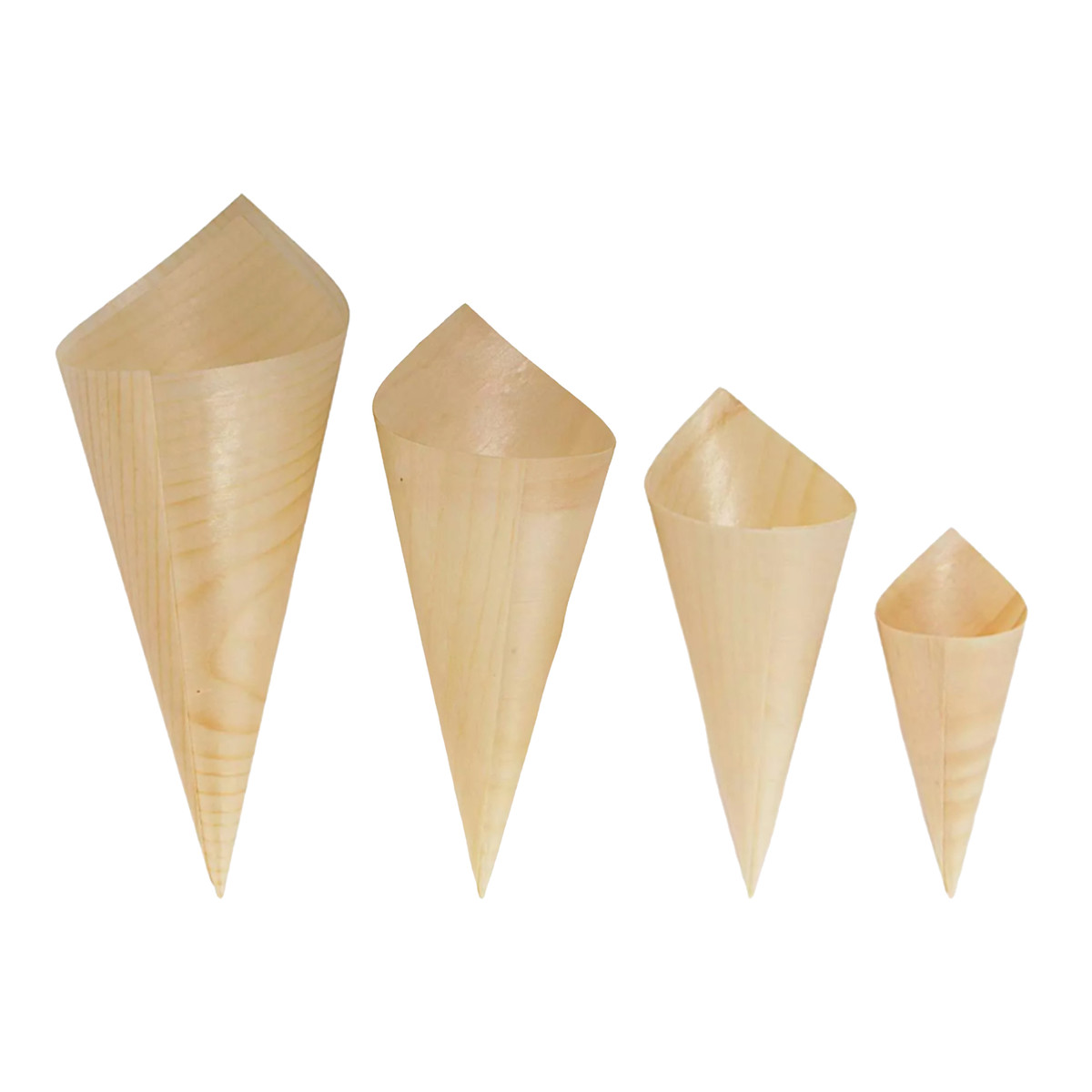 Image of Wood Serving Cones Image of Wood Serving Cones
