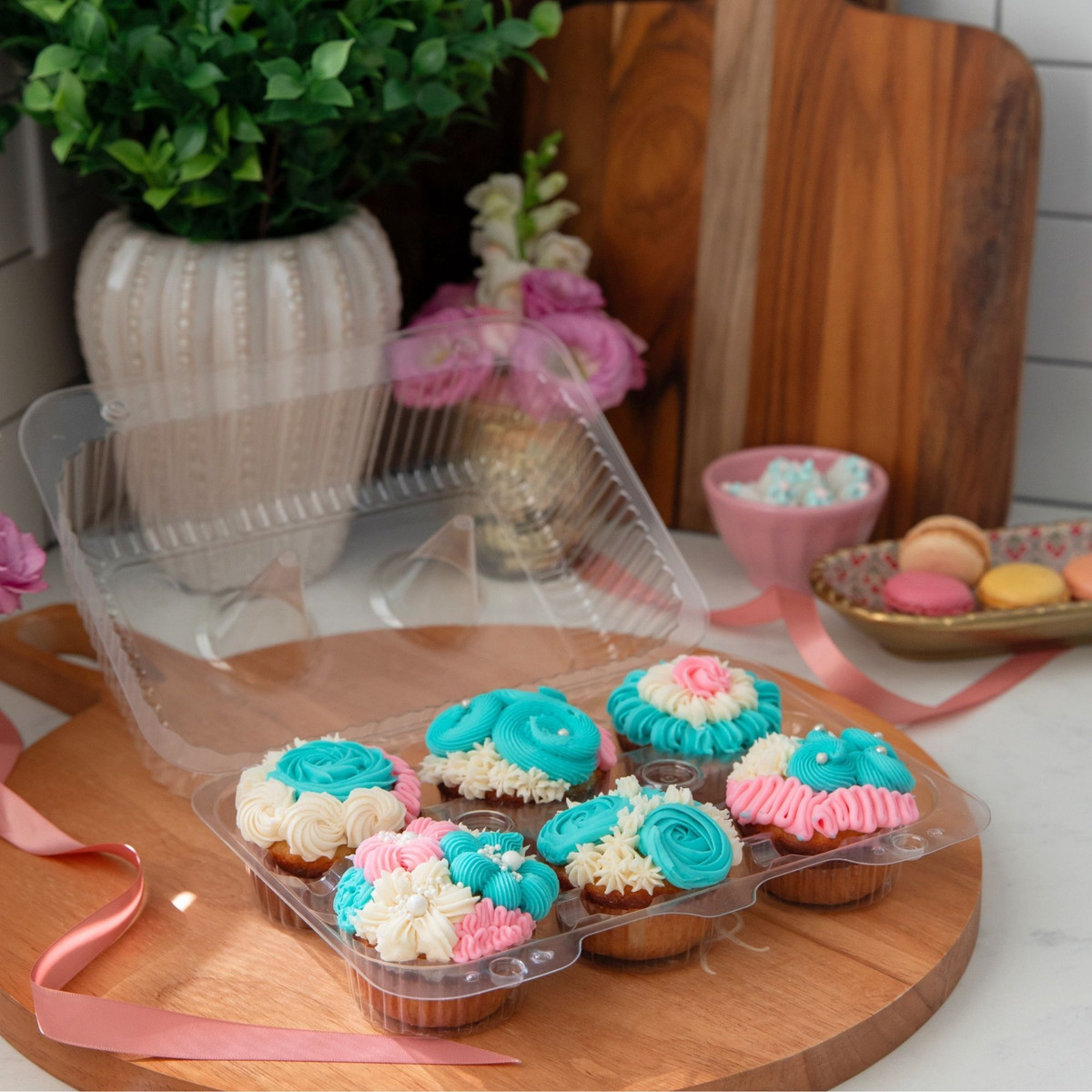 6 Cupcakes - 9 x 7 x 3in.