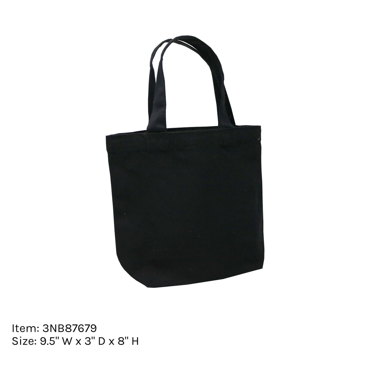 Black w/Black Handle - 9.5 x 3 x 8in.