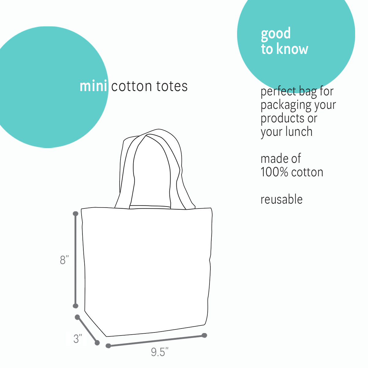 Black w/Black Handle - 9.5 x 3 x 8in.