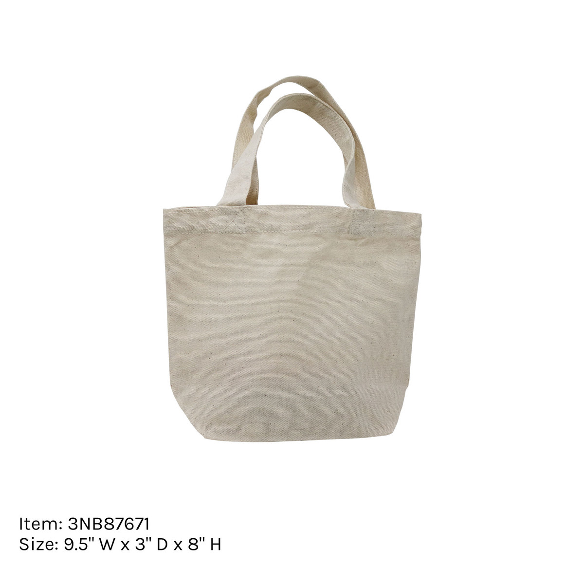 Natural w/Natural Handle - 9.5 x 2.5 x 8in.