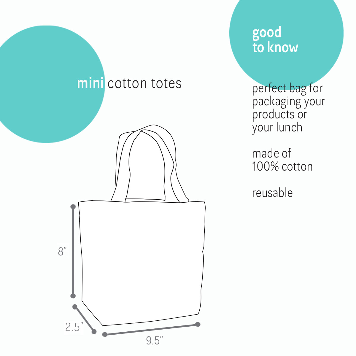 Natural w/Natural Handle - 9.5 x 2.5 x 8in.