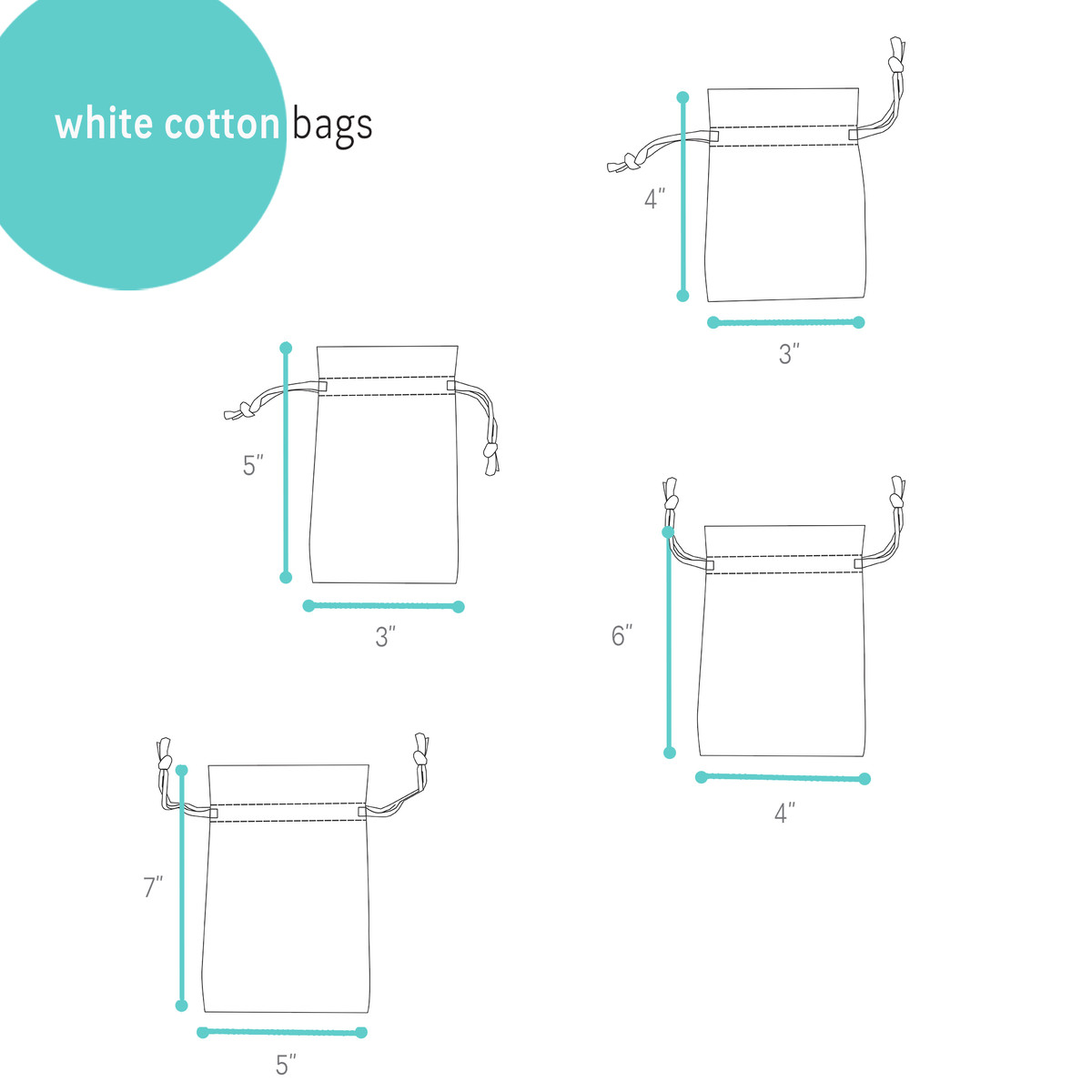 Image of White Cotton Bags