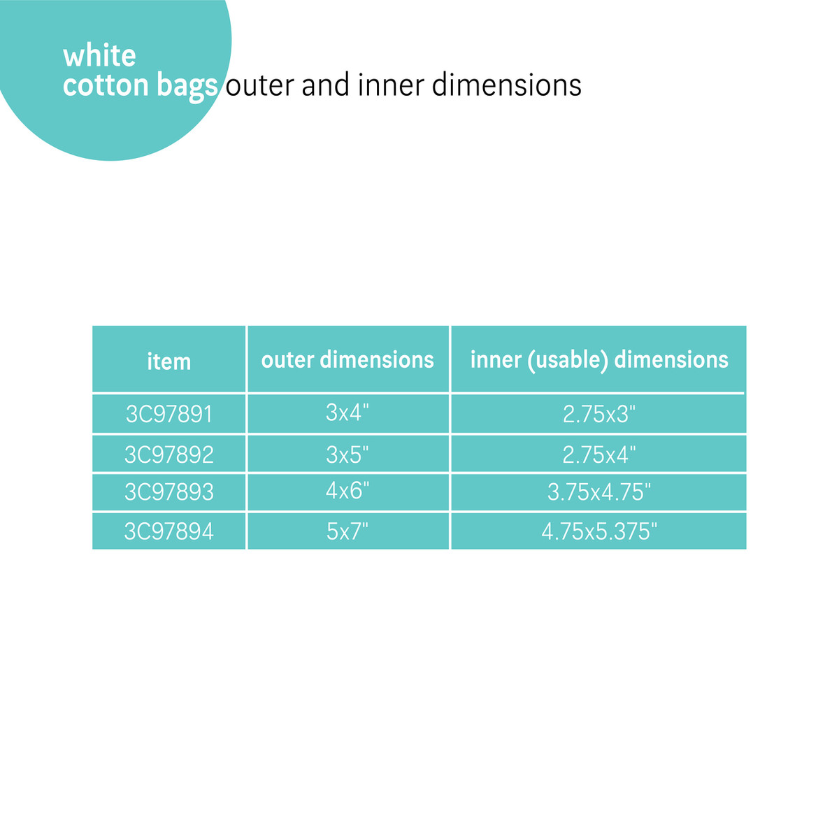 Image of White Cotton Bags