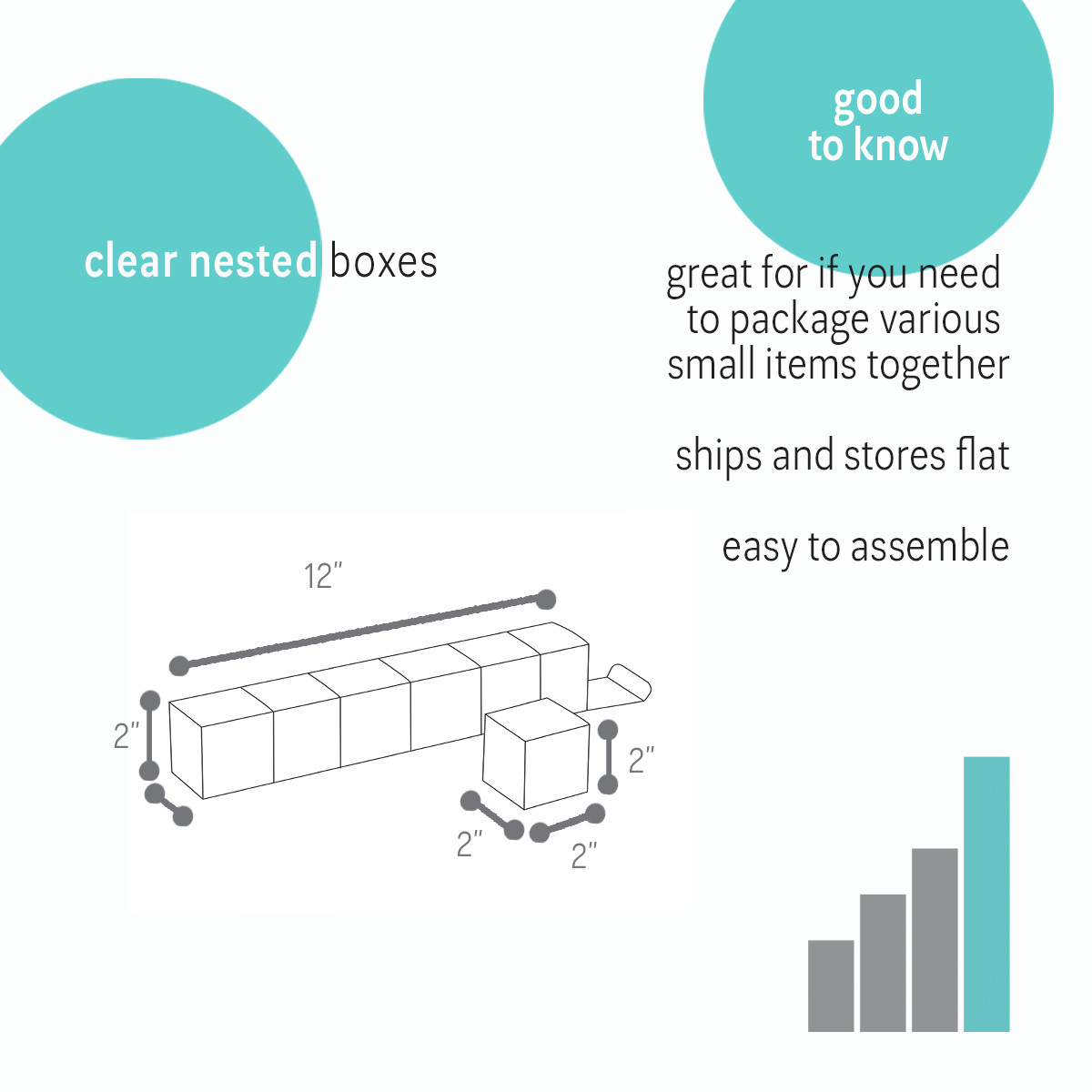 6 Boxes - 2 x 2 x 12in.