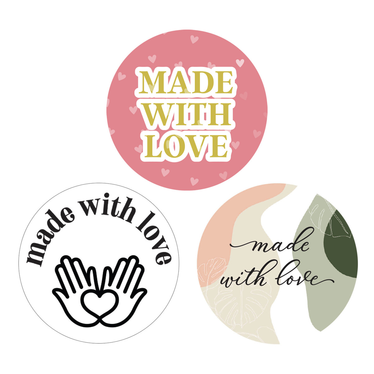 Image of Made with Love Stickers