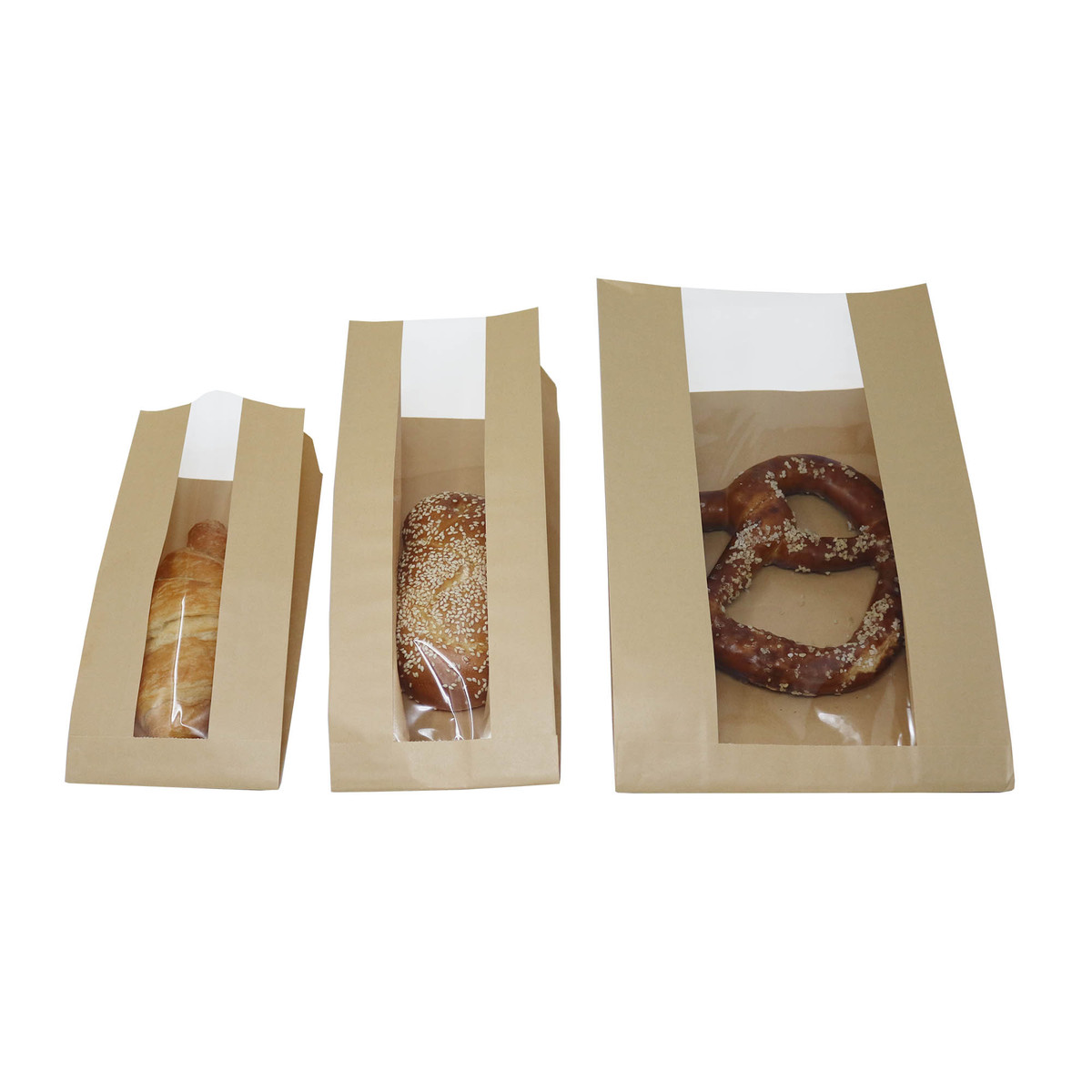 Image des sacs en papier kraft à fenêtre