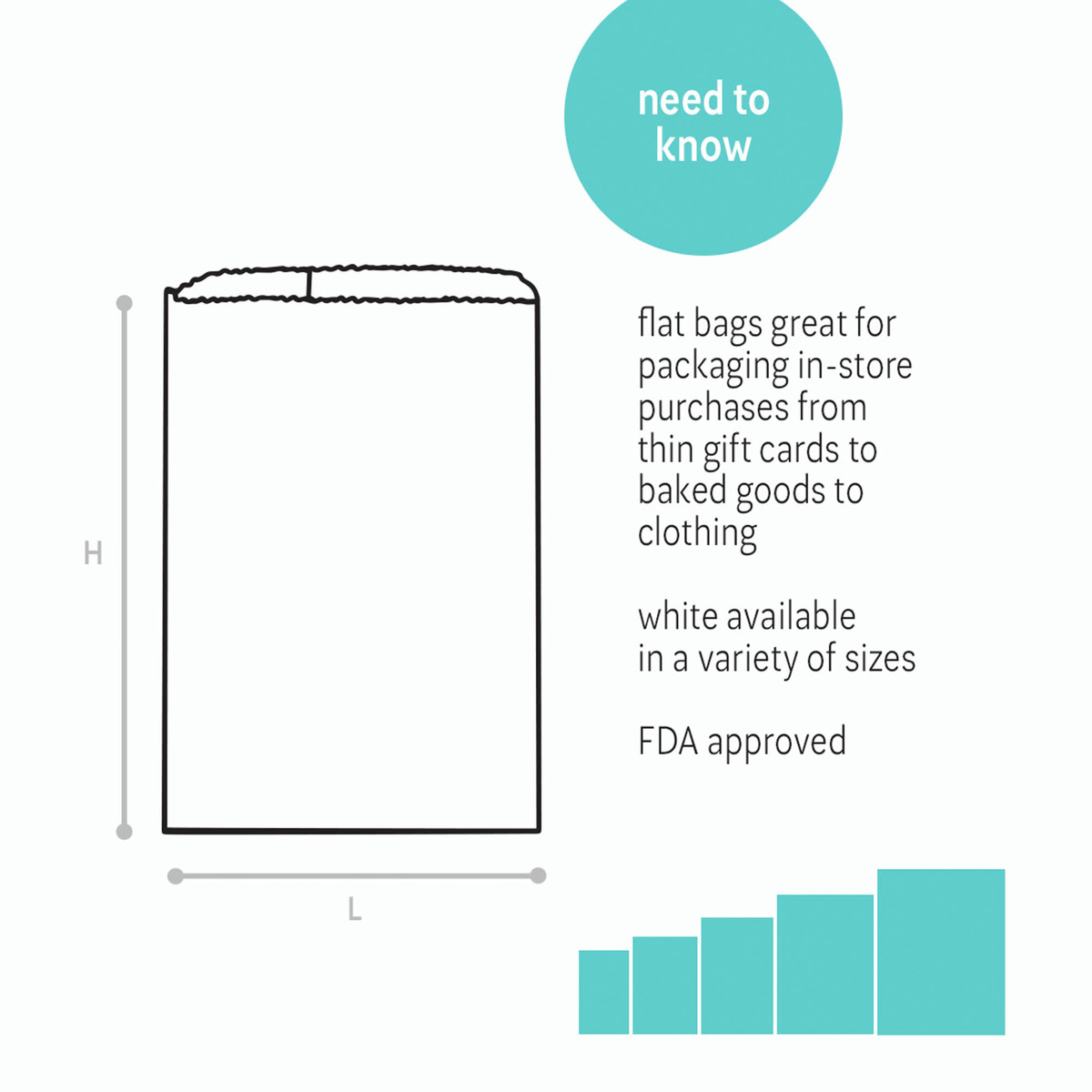 Image of White Paper Notions Bags