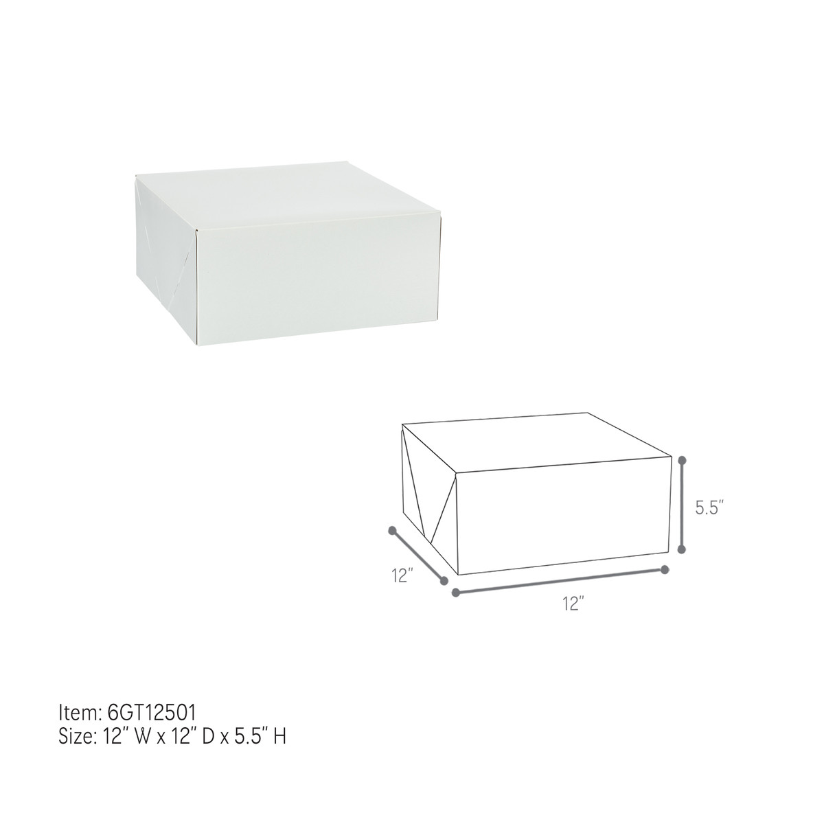 12 x 12 x 5.5in.
