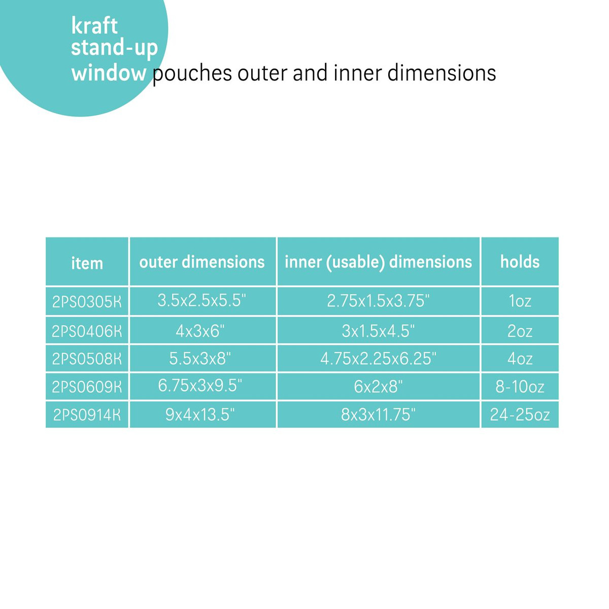 Image of Kraft Stand Up Window Pouches